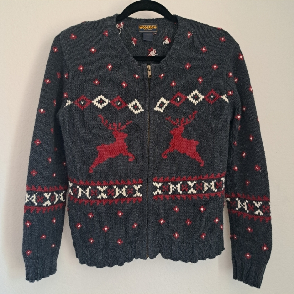 Woolrich Fair Isle Full Zip Cardigan